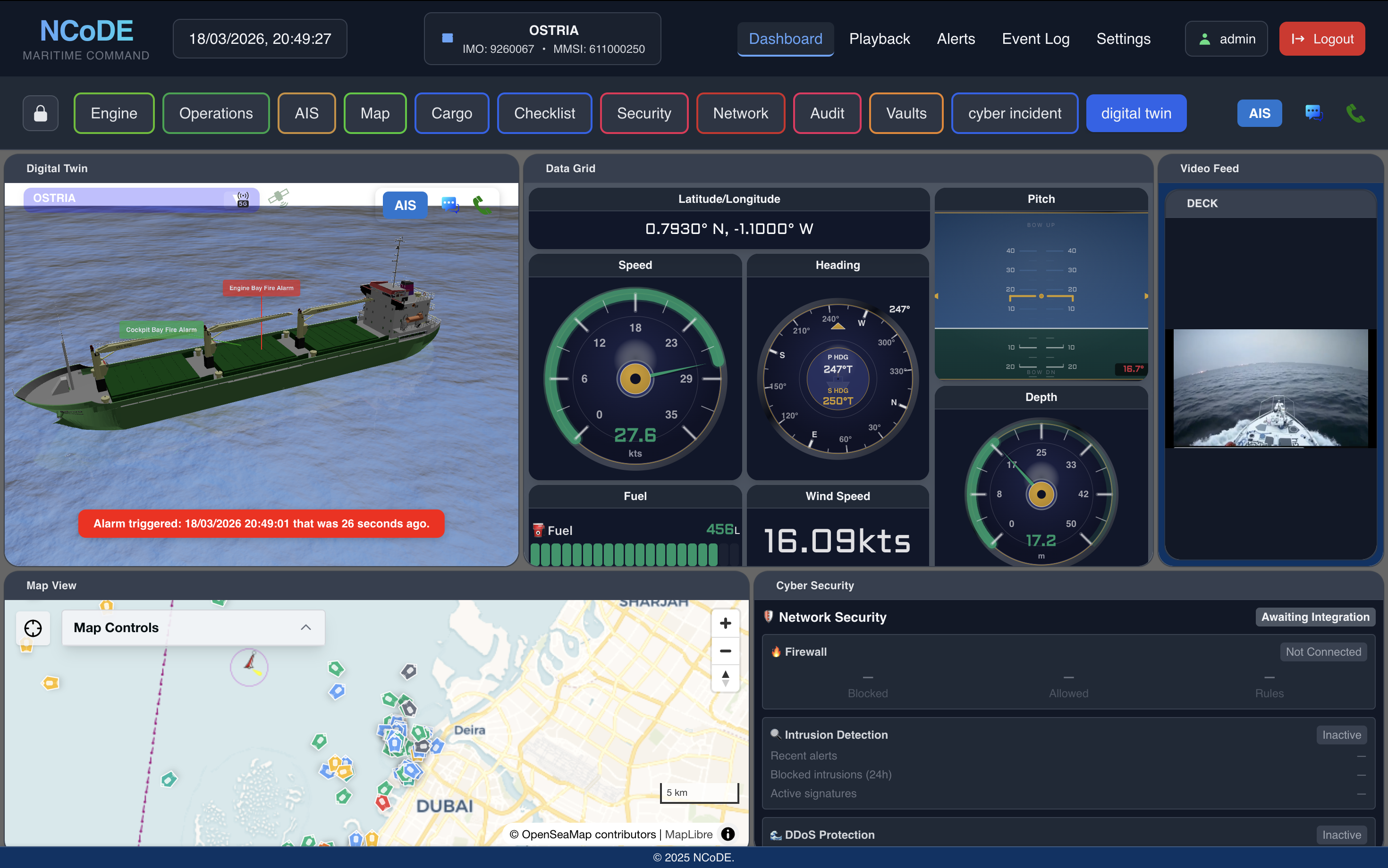NCoDE SeaTwin - 3D Digital Twin with live vessel visualization